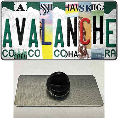 Avalanche Strip Art Novelty Metal Hat Pin Tag