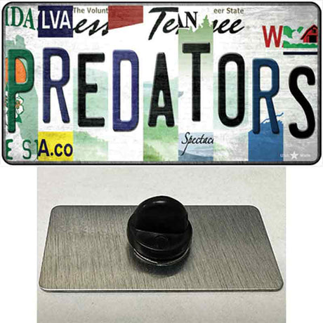 Predators Strip Art Novelty Metal Hat Pin Tag