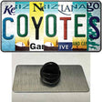 Coyotes Strip Art Novelty Metal Hat Pin Tag