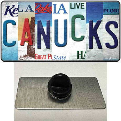 Canucks Strip Art Novelty Metal Hat Pin Tag