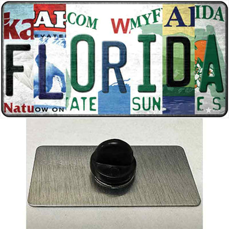 Florida Strip Art Novelty Metal Hat Pin Tag