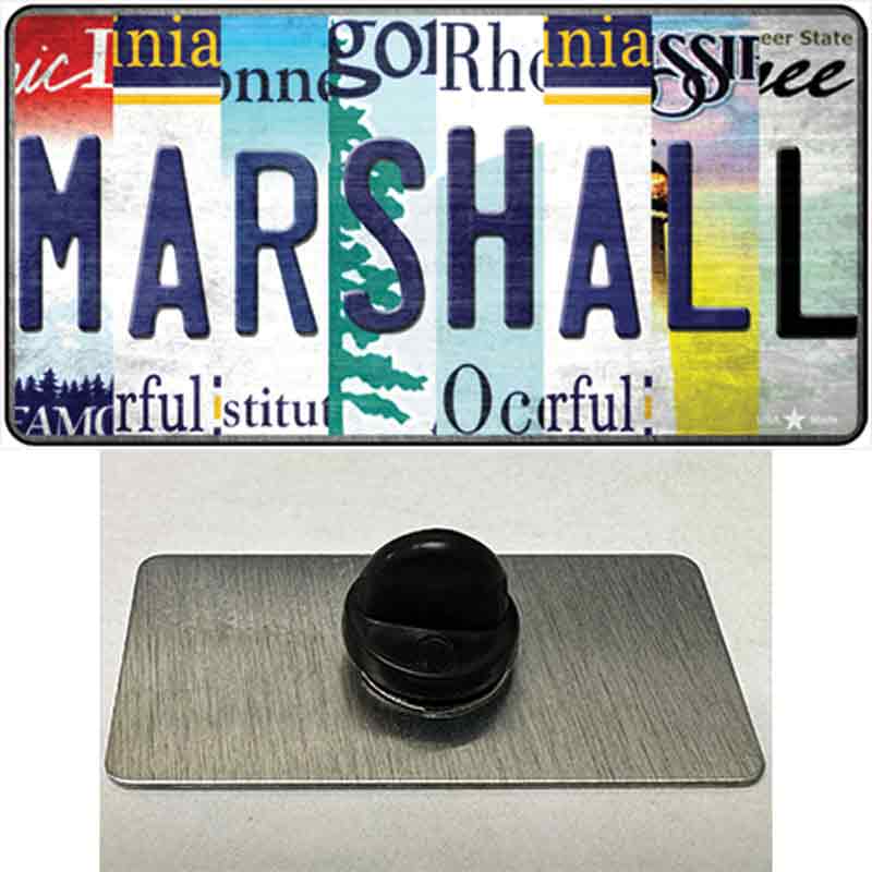 Marshall Strip Art Novelty Metal Hat Pin Tag