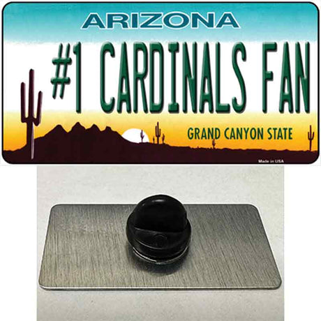 Number 1 Cardinals Fan Novelty Metal Hat Pin Tag