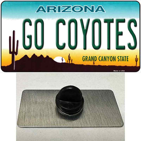 Go Coyotes Novelty Metal Hat Pin Tag