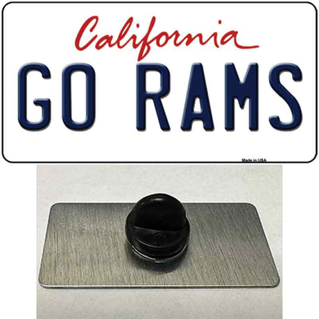 Go Rams Novelty Metal Hat Pin Tag