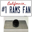 Number 1 Rams Fan Novelty Metal Hat Pin Tag