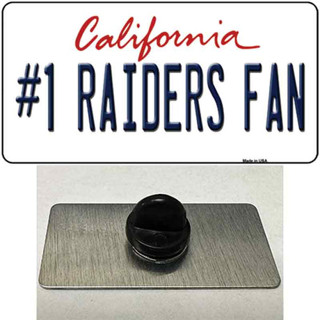 Number 1 Raiders Fan Novelty Metal Hat Pin Tag