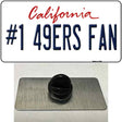 Number 1 49ers Fan Novelty Metal Hat Pin Tag