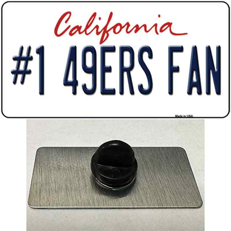 Number 1 49ers Fan Novelty Metal Hat Pin Tag