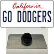 Go Dodgers Novelty Metal Hat Pin Tag