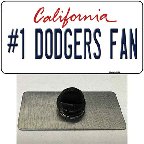 Number 1 Dodgers Fan Novelty Metal Hat Pin Tag