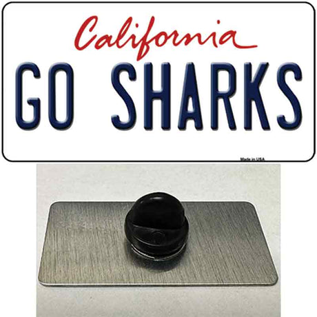 Go Sharks Novelty Metal Hat Pin Tag