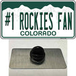 Number 1 Rockies Fan Novelty Metal Hat Pin Tag