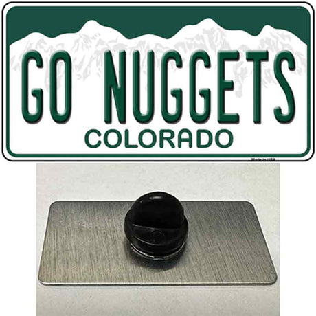 Go Nuggets Novelty Metal Hat Pin Tag