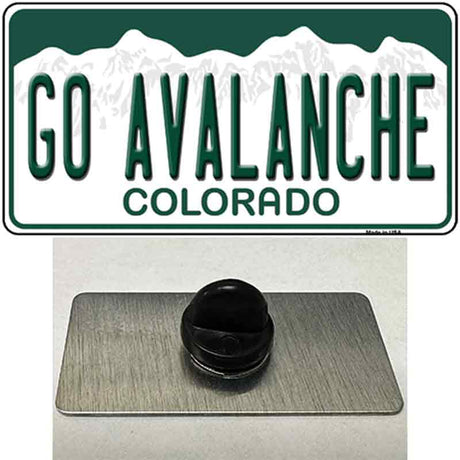 Go Avalanche Novelty Metal Hat Pin Tag