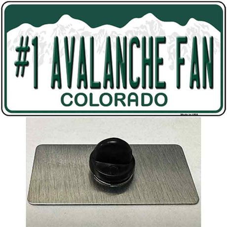 Number 1 Avalanche Fan Novelty Metal Hat Pin Tag