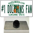 Number 1 Dolphins Fan Novelty Metal Hat Pin Tag