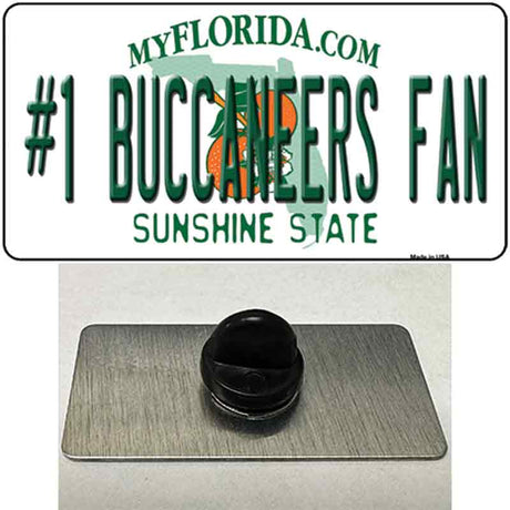 Number 1 Buccaneers Fan Novelty Metal Hat Pin Tag