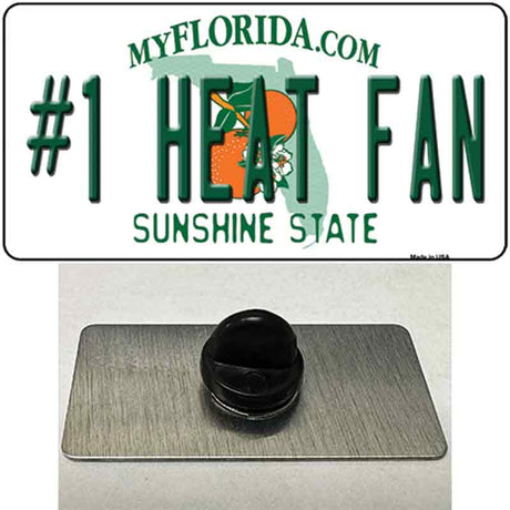 Number 1 Heat Fan Novelty Metal Hat Pin Tag