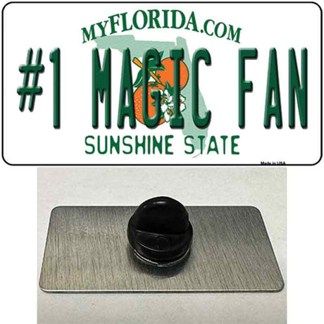 Number 1 Magic Fan Novelty Metal Hat Pin Tag