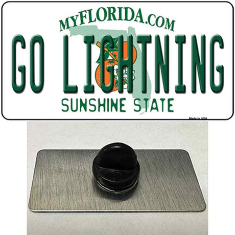 Go Lightning Novelty Metal Hat Pin Tag