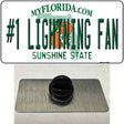 Number 1 Lightning Fan Novelty Metal Hat Pin Tag