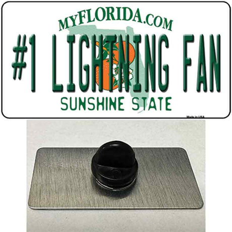 Number 1 Lightning Fan Novelty Metal Hat Pin Tag