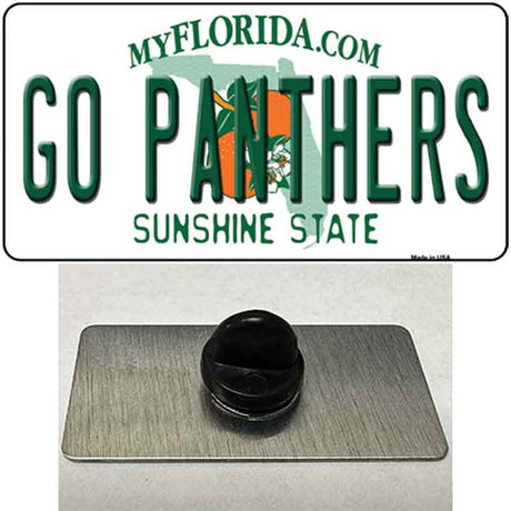 Go Panthers Novelty Metal Hat Pin Tag