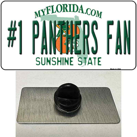 Number 1 Panthers Fan Novelty Metal Hat Pin Tag