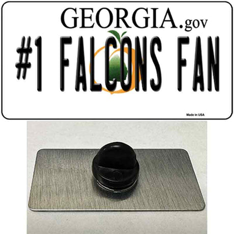 Number 1 Falcons Fan Novelty Metal Hat Pin Tag