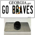 Go Braves Novelty Metal Hat Pin Tag