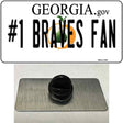 Number 1 Braves Fan Novelty Metal Hat Pin Tag