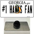 Number 1 Hawks Fan Novelty Metal Hat Pin Tag