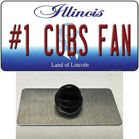 Number 1 Cubs Fan Novelty Metal Hat Pin Tag