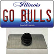 Go Bulls Novelty Metal Hat Pin Tag