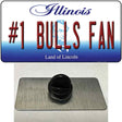 Number 1 Bulls Fan Novelty Metal Hat Pin Tag