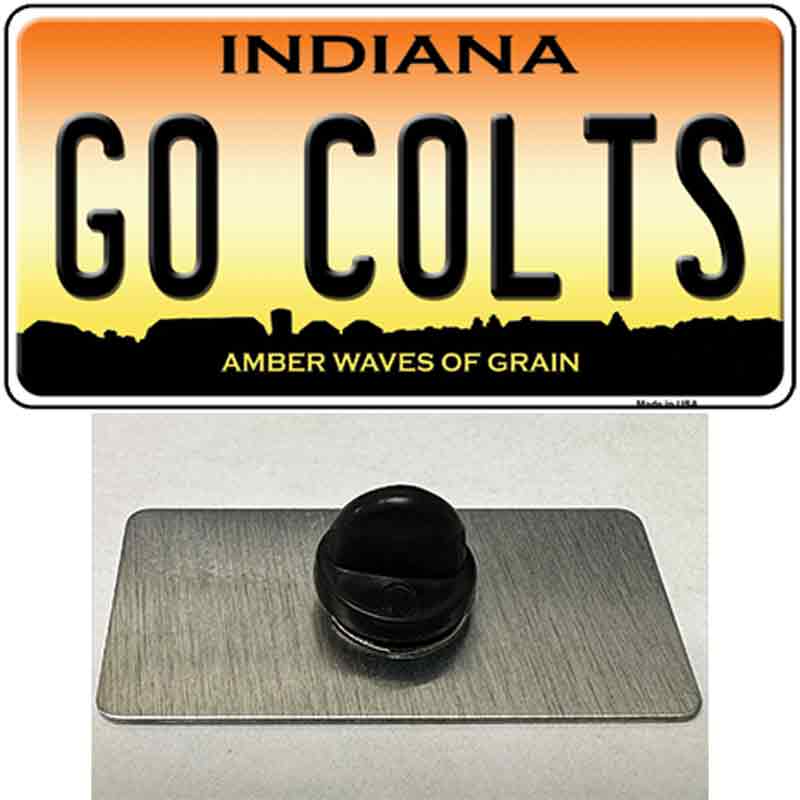 Go Colts Novelty Metal Hat Pin Tag