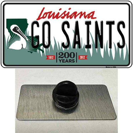 Go Saints Novelty Metal Hat Pin Tag