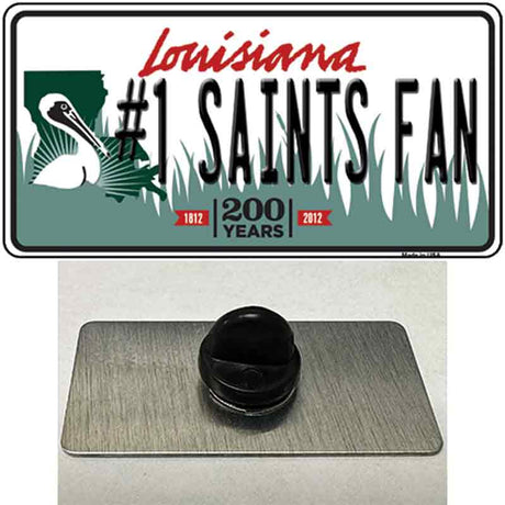 Number 1 Saints Fan Novelty Metal Hat Pin Tag