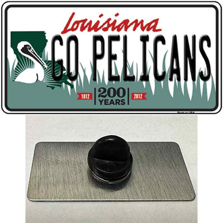 Go Pelicans Novelty Metal Hat Pin Tag