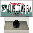 Number 1 Pelicans Fan Novelty Metal Hat Pin Tag