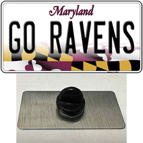 Go Ravens Novelty Metal Hat Pin Tag