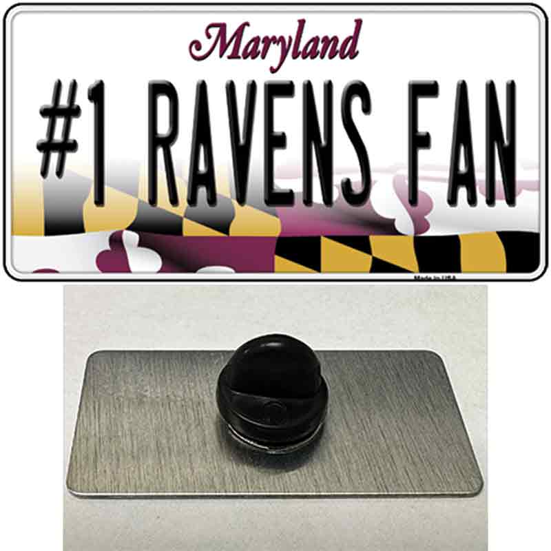 Number 1 Ravens Fan Novelty Metal Hat Pin Tag