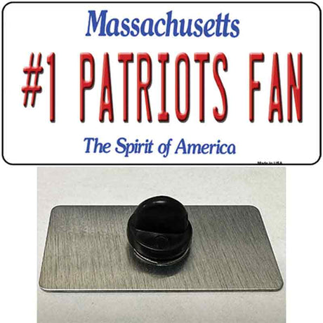 Number 1 Patriots Fan Novelty Metal Hat Pin Tag