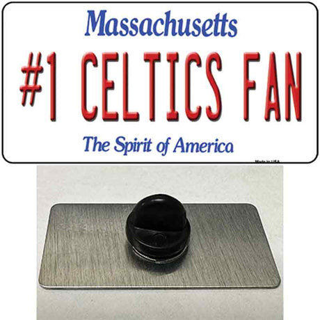 Number 1 Celtics Fan Novelty Metal Hat Pin Tag