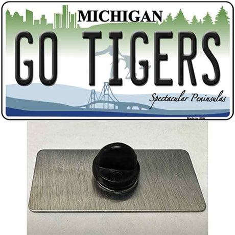 Go Tigers Novelty Metal Hat Pin Tag