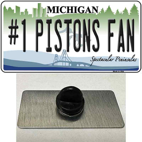 Number 1 Pistons Fan Novelty Metal Hat Pin Tag