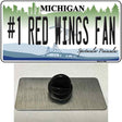 Number 1 Red Wings Fan Novelty Metal Hat Pin Tag