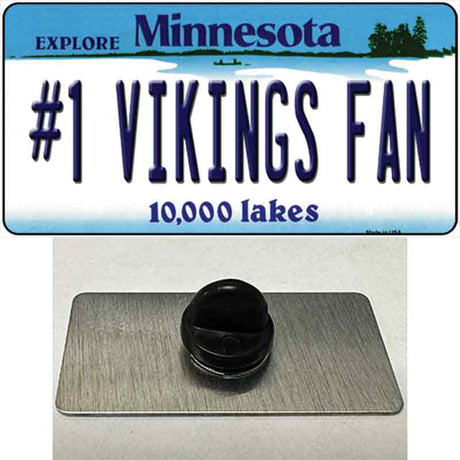 Number 1 Vikings Fan Novelty Metal Hat Pin Tag