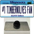 Number 1 Timberwolves Fan Novelty Metal Hat Pin Tag